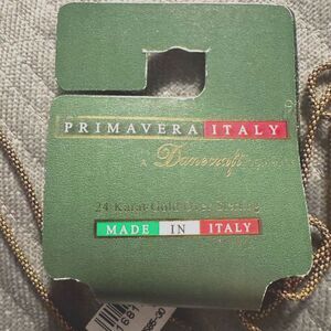 Danecraft company 24 Karat Gold Over Sterling Made In Italy NWT 30” Necklace